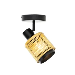 Industrielles Fleckschwarz mit Gold - Kayden