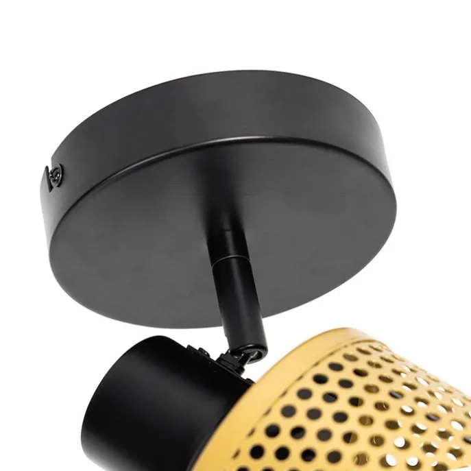 Industrielles Fleckschwarz mit Gold - Kayden