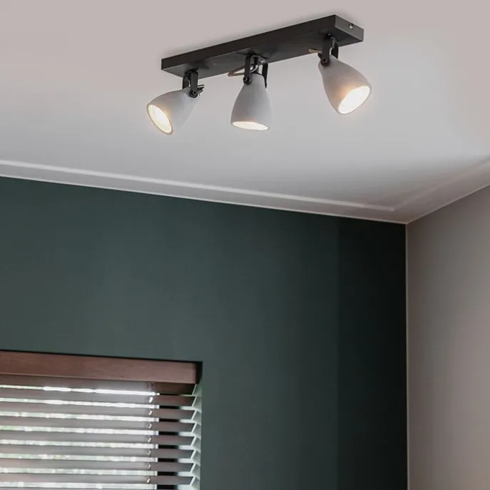 Industriespot grauer Beton 3-flammig - Creto