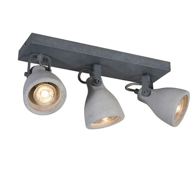 Industriespot grauer Beton 3-flammig - Creto