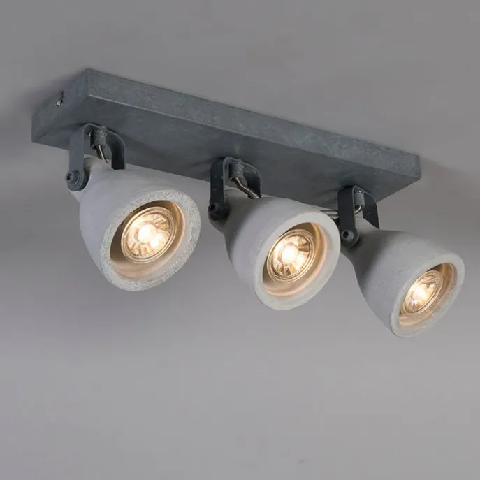 Industriespot grauer Beton 3-flammig - Creto