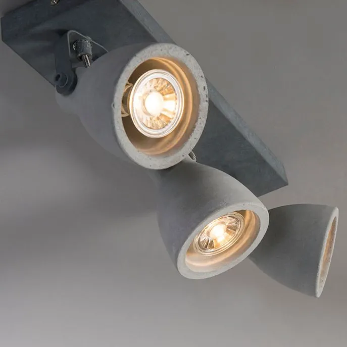 Industriespot grauer Beton 3-flammig - Creto