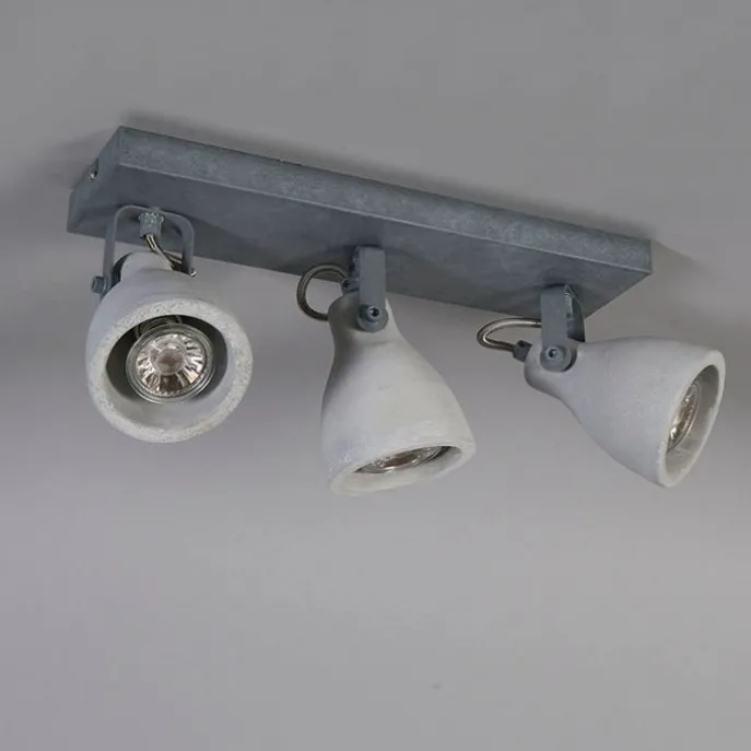 Industriespot grauer Beton 3-flammig - Creto