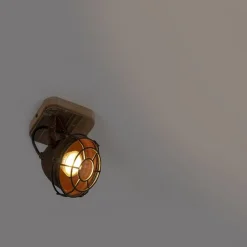 Industriespot rostbraun mit Holz kippbar - Gina