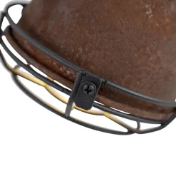 Industriespot rostbraun mit Holz kippbar - Gina