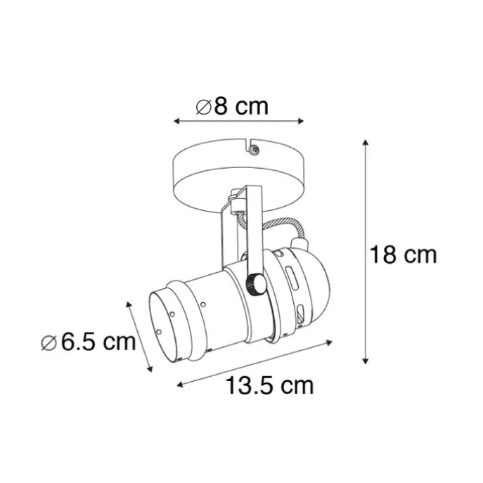 Industriespot schwarz dreh- und schwenkbar ohne Schirm - Movie