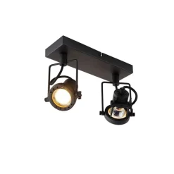 Industriespot schwarz 2-flammig - Suplux
