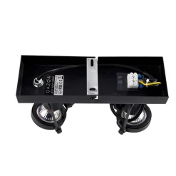 Industriespot schwarz 2-flammig - Suplux