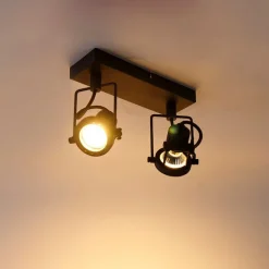 Industriespot schwarz 2-flammig - Suplux