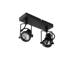 Industriespot schwarz 2-flammig - Suplux