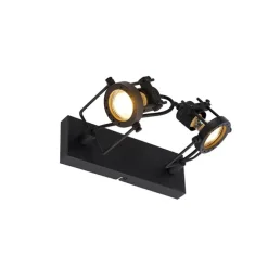 Industriespot schwarz 2-flammig - Suplux