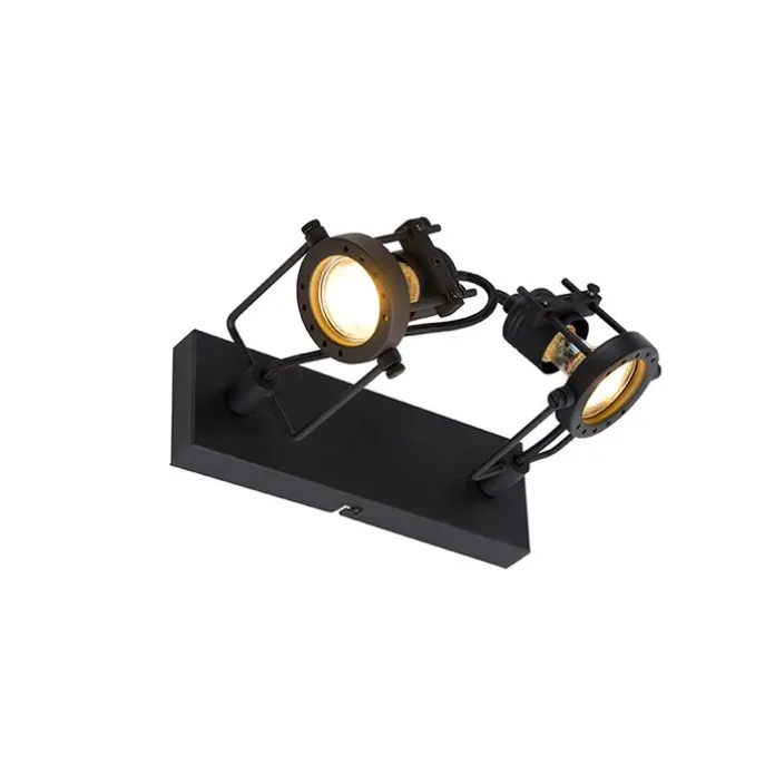 Industriespot schwarz 2-flammig - Suplux