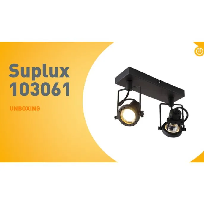 Industriespot schwarz 2-flammig - Suplux