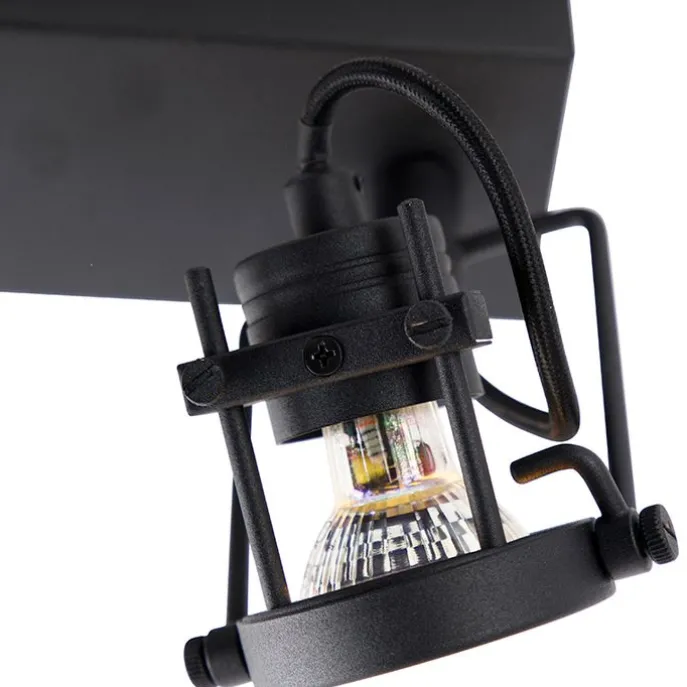 Industriespot schwarz 2-flammig - Suplux