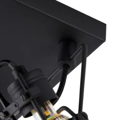 Industriespot schwarz 4-flammig - Suplux