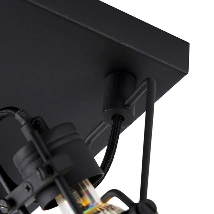 Industriespot schwarz 4-flammig - Suplux