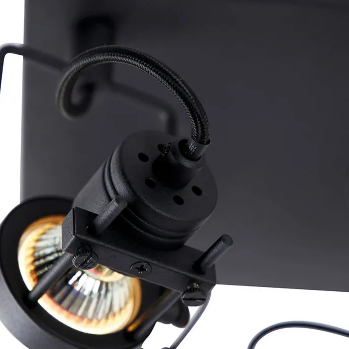 Industriespot schwarz 4-flammig - Suplux