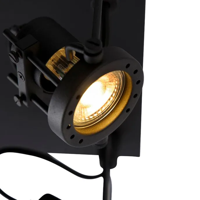 Industriespot schwarz 4-flammig - Suplux