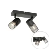 Industriespot schwarz 2-flammig verstellbar - Jim