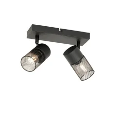 Industriespot schwarz 2-flammig verstellbar - Jim