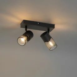 Industriespot schwarz 2-flammig verstellbar - Jim