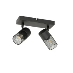 Industriespot schwarz 2-flammig verstellbar - Jim