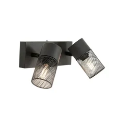 Industriespot schwarz 2-flammig verstellbar - Jim