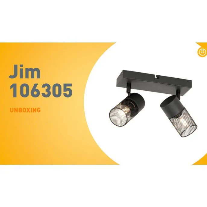 Industriespot schwarz 2-flammig verstellbar - Jim