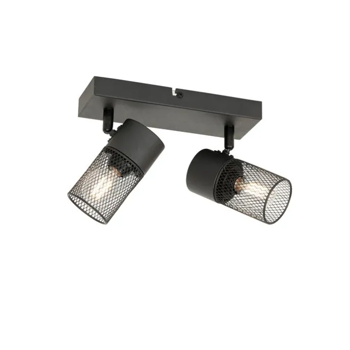 Industriespot schwarz 2-flammig verstellbar - Jim