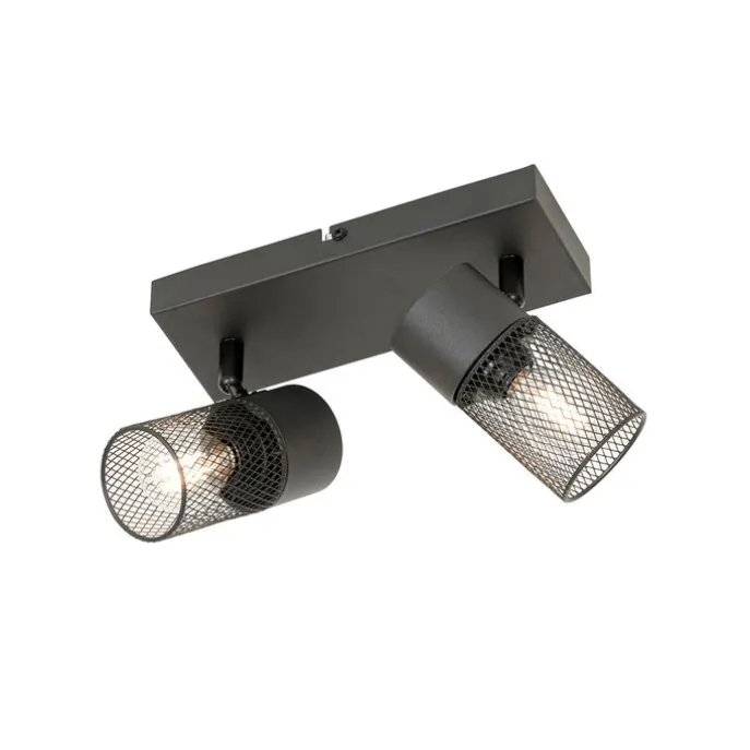 Industriespot schwarz 2-flammig verstellbar - Jim
