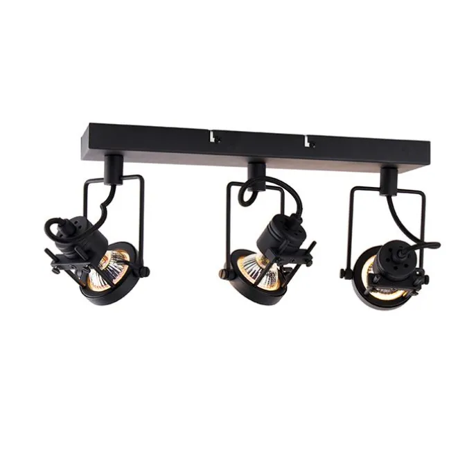 Industriespot schwarz 3-flammig - Suplux