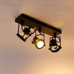 Industriespot schwarz 3-flammig - Suplux