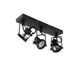 Industriespot schwarz 3-flammig - Suplux