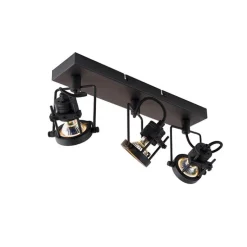 Industriespot schwarz 3-flammig - Suplux