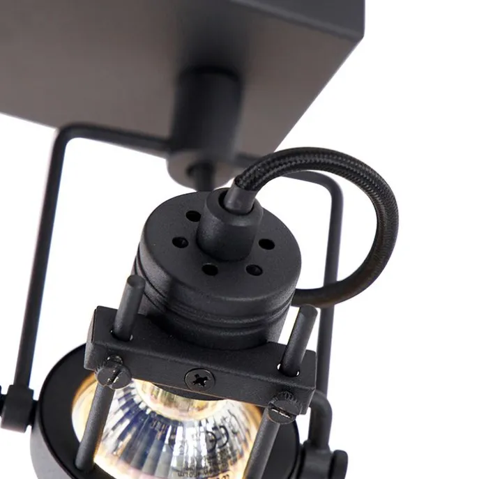 Industriespot schwarz 3-flammig - Suplux