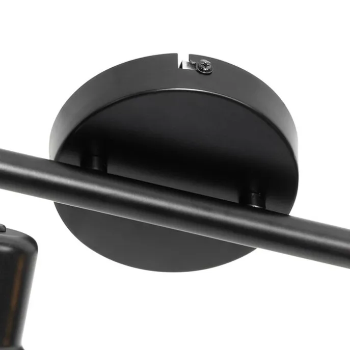 Industriespot schwarz mit goldenen 4-Lichtern - Bliss Mesh