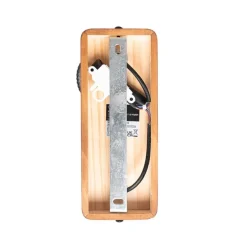 Industrie-Spot schwarz mit Holz 2-flammig - Kristina