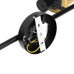 Industrie-Spot Schwarz mit Gold 2 Lichter - Kayden
