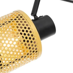 Industrie-Spot Schwarz mit Gold 2 Lichter - Kayden