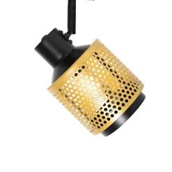 Industrie-Spot Schwarz mit Gold 2 Lichter - Kayden