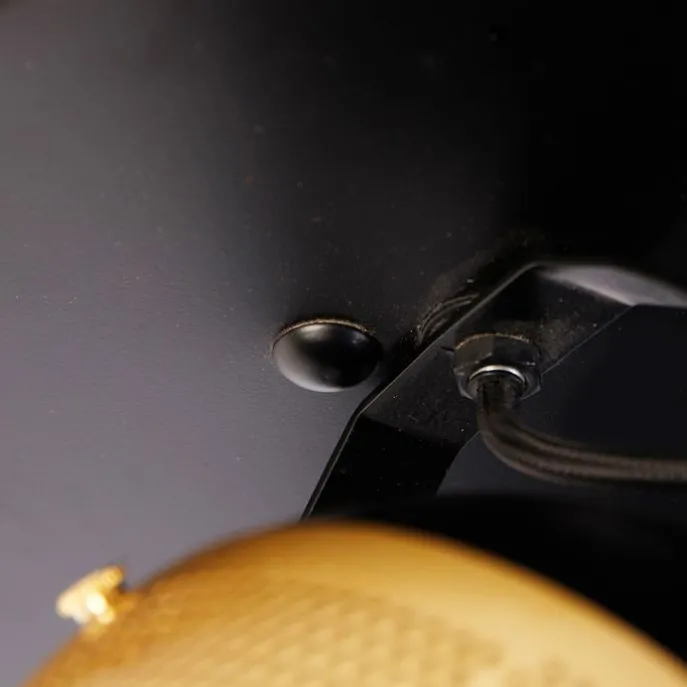 Industrie-Spot schwarz mit Messing 3 Lichter - Haicha