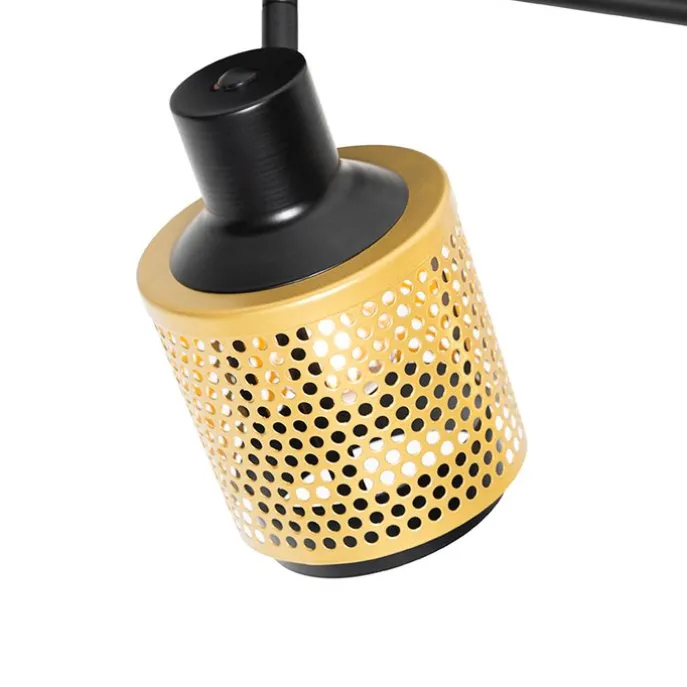 Industrie-Spot Schwarz mit Gold 3-Licht - Kayden