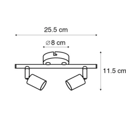 Industrie-Spot schwarz neigbar - Jeany 2