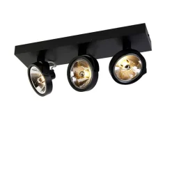 Industrie-Spot schwarz verstellbar 3-flammig - Go