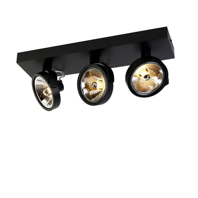 Industrie-Spot schwarz verstellbar 3-flammig - Go