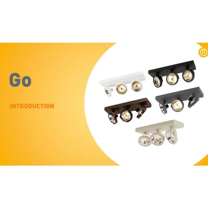 Industrie-Spot schwarz verstellbar 3-flammig - Go