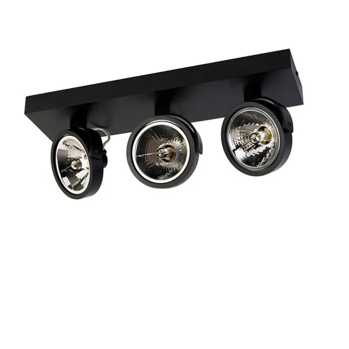 Industrie-Spot schwarz verstellbar 3-flammig - Go