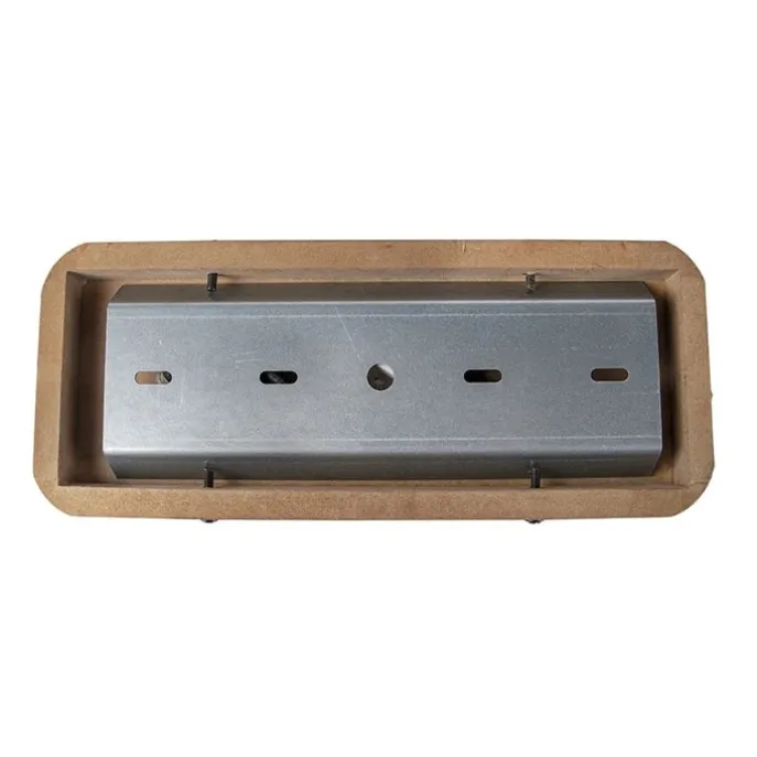 Industriespot Stahl mit Holz kippbar 2-Licht - Emado