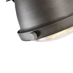 Industriespot Stahl mit Holz kippbar 2-Licht - Emado