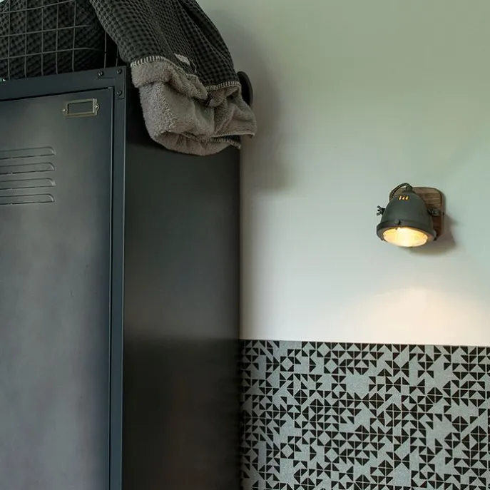 Industriespot Stahl mit Holz kippbar - Emado